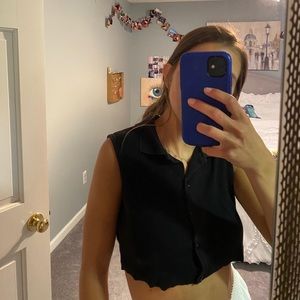 thrifted cropped tank top